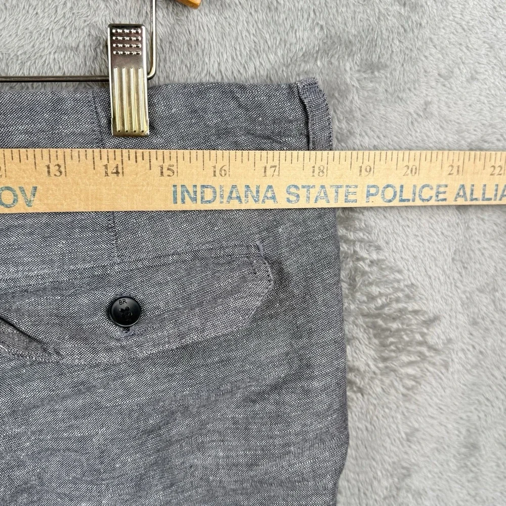 Banana Republic Linen Blend Pants Mens 34x30 Gray Modern Career Pockets Work